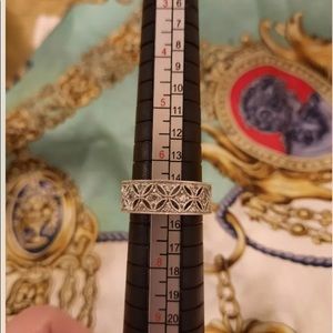 Harlequin eternity/Epiphany platinum clad silver